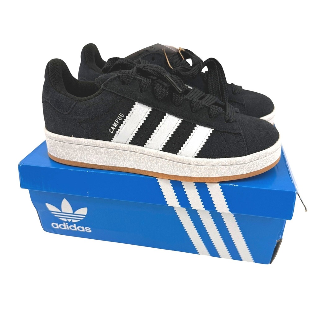 Adidas Campus 00s J Kids Sneakers Core Black White Gum HQ6638 Size 4.5Y NEW